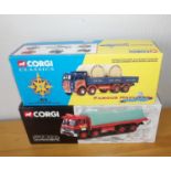 Corgi 2 x 1.50 scale 8 wheel Guy Invincible and ERF both with loads P&P group 2 (£20 for the first