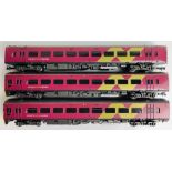 Bachmann OO Gauge 3x Car Class 158 DMU Transpenninexpress Livery - Unboxed P&P group 2 (£20 for