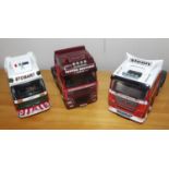 Corgi 3 x 1.50 scale Tractor Cab Units DAF XF, Renault, MAN P&P group 2 (£20 for the first item
