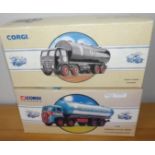 Corgi 2 x 1.50 scale 8 wheel tankers Guinness Foden and Pollock Atkinson P&P group 2 (£20 for the