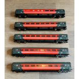 5x Lima OO Gauge Virgin Livery Mk3 Passenger Coaches - All Unboxed P&P group 2 (£20 for the first