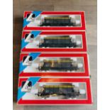 4x Lima OO Gauge 305667 - YGH SEACOW Bogie Ballast Wagon Grey/Yellow - All Boxed P&P group 2 (£20