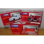 Corgi 3 x Royal Mail, two post vans and one Scammell Scarab P&P group 2 (£20 for the first item