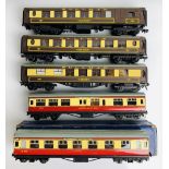 5x Hornby Dublo Passenger Coaches - Including 3x Pullman Parlour Cars Brown/Cream Livery P&P group 2