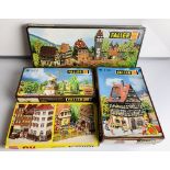 4x Faller HO Assorted Plastic Building Kits - To Include: B-931, B-939, 529, B-237. All Boxed -