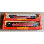 2x Hornby OO Gauge Virgin Livery Mk2 & Mk3 Passenger Coaches Including R4086 Composite Mk2 Coach