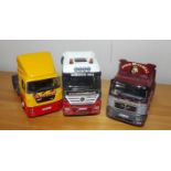Corgi 3 x 1.50 scale Tractor Cab Units Mercedes, MAN, ERF P&P group 2 (£20 for the first item and £