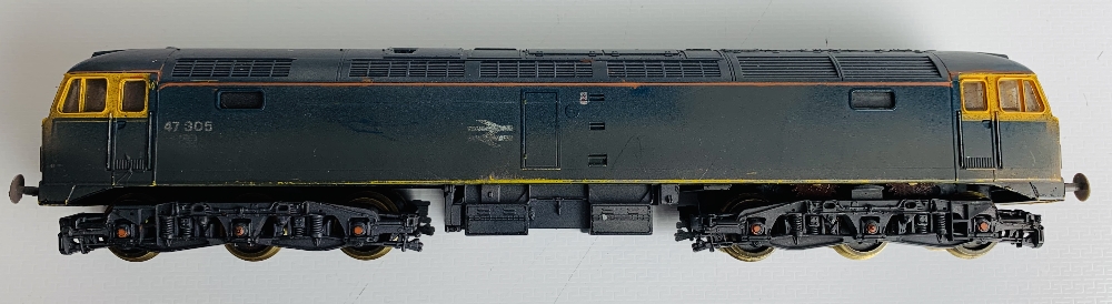 Hornby OO Gauge BR Blue 47305 Diesel Loco Weathered - Unboxed P&P group 1 (£16 for the first item