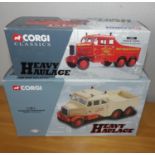 Corgi 2 x 1.50 scale Scammell 6 Wheel Constructors Siddle Cook P&P group 2 (£20 for the first item