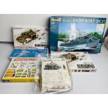 6x Assorted Model Kits including Tamiya Accessory Set - Contents Appear Complete - But Remain