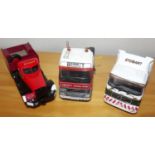 Corgi 3 x 1.50 scale Tractor Cab Units Diamond T, Volvo FH16, MAN P&P group 2 (£20 for the first