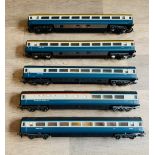 5x Lima OO Gauge Intercity Blue/Grey Mk3 Passenger Coaches - All Unboxed P&P group 2 (£20 for the