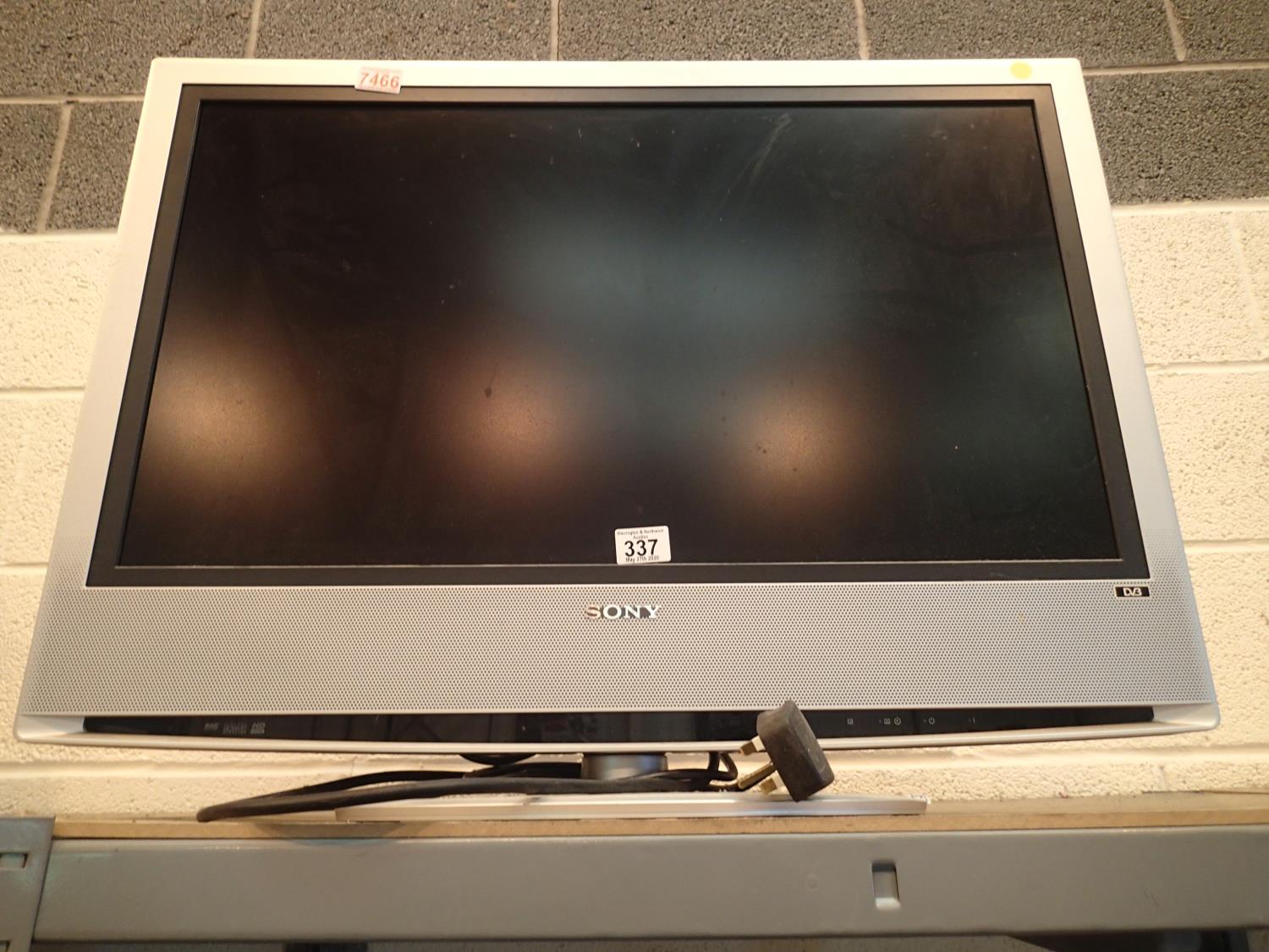 Sony KDL-532A12U 32'' LCD colour TV (remote in office pre lot 7466). This lot is not available for