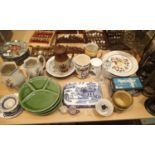 Collection of mixed ceramics including plates, jugs etc. This lot is not available for in-house P&P,