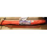 A Sealey tow pole with shock spring and a jack handle. This lot is not available for in-house P&P,