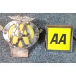 Two vintage AA badges. P&P Group 1 (£14+VAT for the first lot and £1+VAT for subsequent lots)