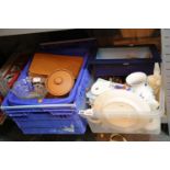 Two boxes of mixed items including kitchen items, glass, ceramics etc. This lot is not available for