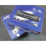 Two boxed JVC KDG111 car radio CD player. P&P Group 2 (£18+VAT for the first lot and £2+VAT for