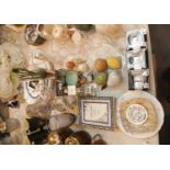 Quantity of mixed items including ceramics and glassware.This lot is not available for in-house P&P,