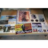 Collection of reproduction advertising posters and a Guinness postcard display. P&P Group 1 (£14+VAT