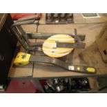 Wheel lock and steering wheel lock, both with keys. This lot is not available for in-house P&P,