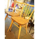 Pair of Ercol stick back dining chairs. This lot is not available for in-house P&P, please contact