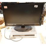 Logik 21" flat screen television with DVD player. This lot is not available for in-house P&P, please