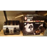 Russel Hobbs purify fryer and Kenwood four slice stainless steel toaster. This lot is not