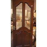 Glazed wooden exterior door, 80 x 203 cm. This lot is not available for in-house P&P, please contact