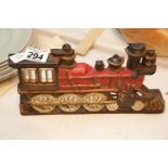 Vintage cast iron locomotive door stop. L: 25 cm. P&P Group 1 (£14+VAT for the first lot and £1+