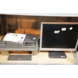 HP printer and an Acer PC, monitor and keyboard. This lot is not available for in-house P&P,
