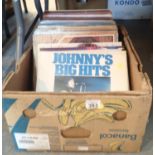 Box of mixed LPs to include Johnny Cash. This lot is not available for in-house P&P, please