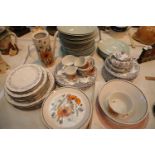 Collection of dinnerware including Woods Ware. This lot is not available for in-house P&P, please