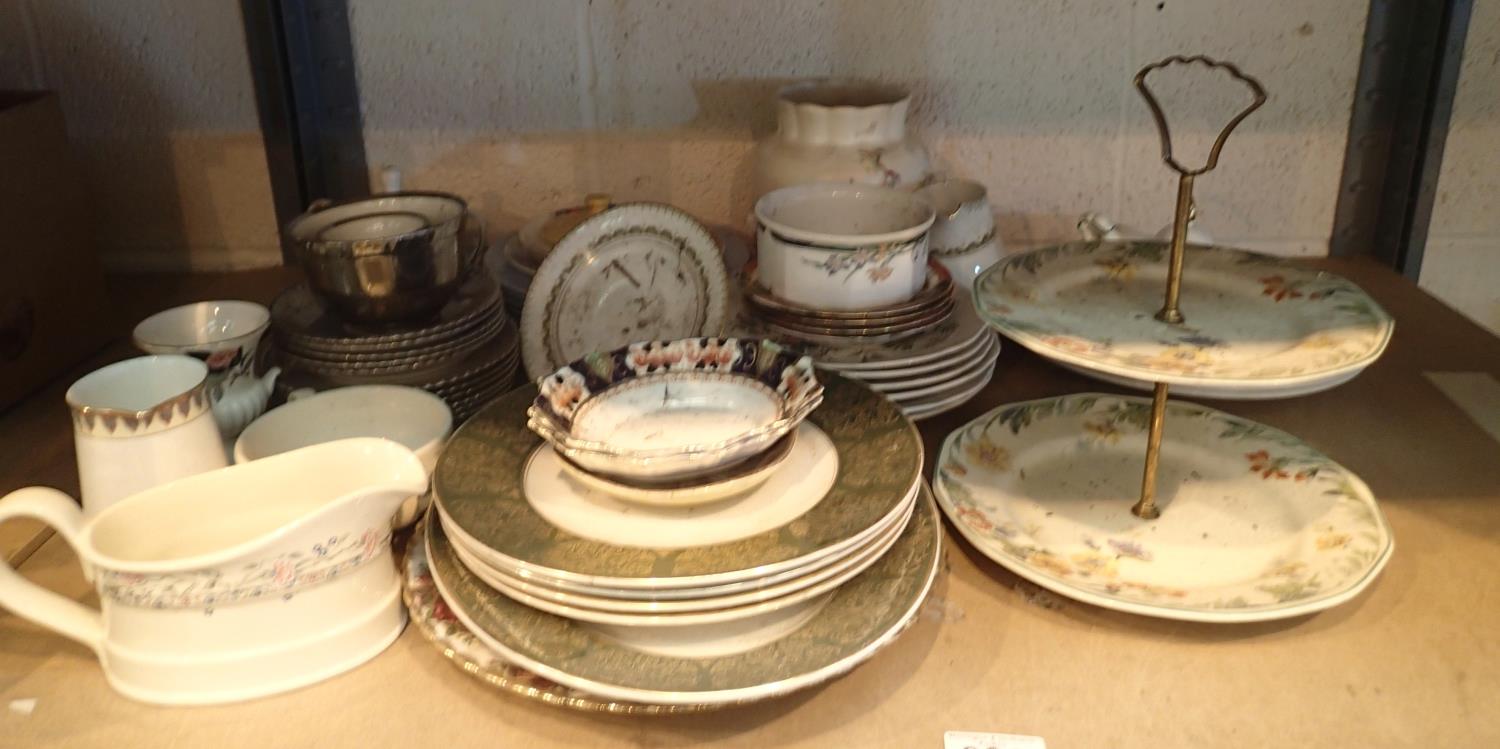 Collection of mixed ceramics including Old Country Roses. This lot is not available for in-house P&