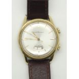 Girard Peregaux vintage gents gold plated alarm wristwatch c1950s. Working at lotting P&P group