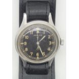 Vintage 1960s Hamilton Military Pilot wristwatch with crows foot and 6B-9101000 H0542 M verso Kept