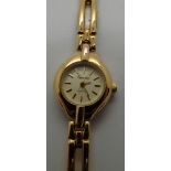 Ladies gold plated dress wristwatch