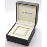 Tag Heuer brown leather empty watch box. P&P Group 1 (£14+VAT for the first lot and £1+VAT for