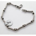 Silver fancy stone set bracelet, L: 18.5 cm. P&P Group 1 (£14+VAT for the first lot and £1+VAT for