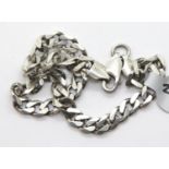 Vintage 1970's silver curb bracelet, L: 20 cm. P&P Group 1 (£14+VAT for the first lot and £1+VAT for