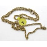 Ladies gold plated Prince of Wales neck chain, L: 50 cm. P&P Group 1 (£14+VAT for the first lot