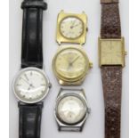Gents mechanical wristwatches, Bandino, Everite Rotary Timex & Ruhla. P&P Group 1 (£14+VAT for the