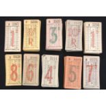 Quantity of vintage omnibus tickets, 1d to 10d (approx 120). P&P Group 1 (£14+VAT for the first