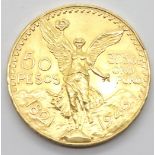 Mexican 1946 fifty Pesos. P&P Group 1 (£14+VAT for the first lot and £1+VAT for subsequent lots)