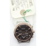 Accurist gents 50m steel wristwatch with subsidiary seconds and other sub dials, no. MS543BR,