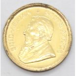 South African 1985 1/10 Krugerrand. P&P Group 1 (£14+VAT for the first lot and £1+VAT for subsequent