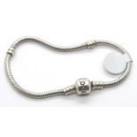 Pandora silver articulated bracelet. P&P Group 1 (£14+VAT for the first lot and £1+VAT for