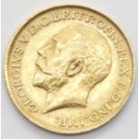 Full George V 1911 sovereign. P&P Group 1 (£14+VAT for the first lot and £1+VAT for subsequent lots)