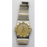 Omega Gents Constellation Chronometer 18ct gold and stainless steel wristwatch. Working order,