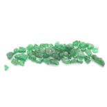 Loose gemstones: Quantity of rare rough Kenyan green garnets. P&P Group 1 (£14+VAT for the first lot
